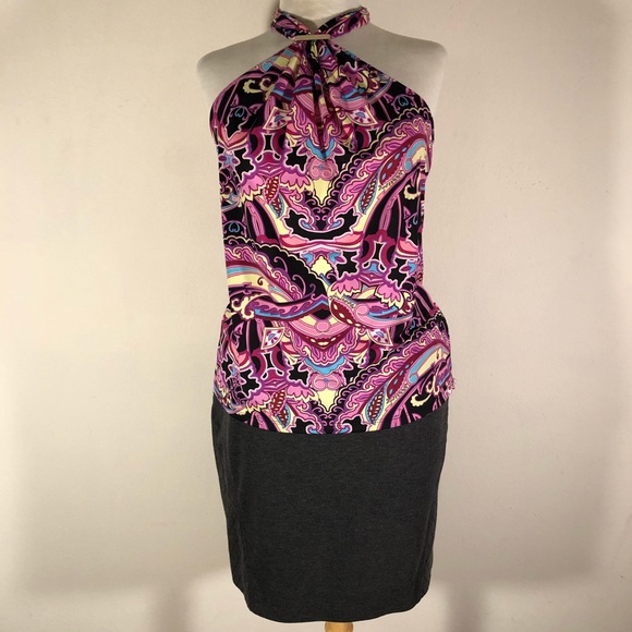 Jennifer Lopez Tops - Jennifer Lopez paisley halter top blouse L EUC